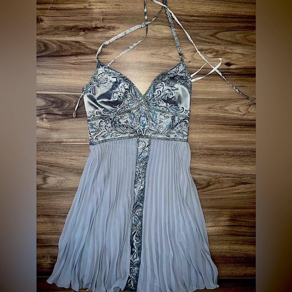 Sue wong y2k vintage babydoll mini glittery dress